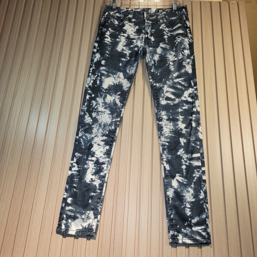 Miss Me Skinny Jeans Navy Tie Dye Embellished JP5117S27 Size 29